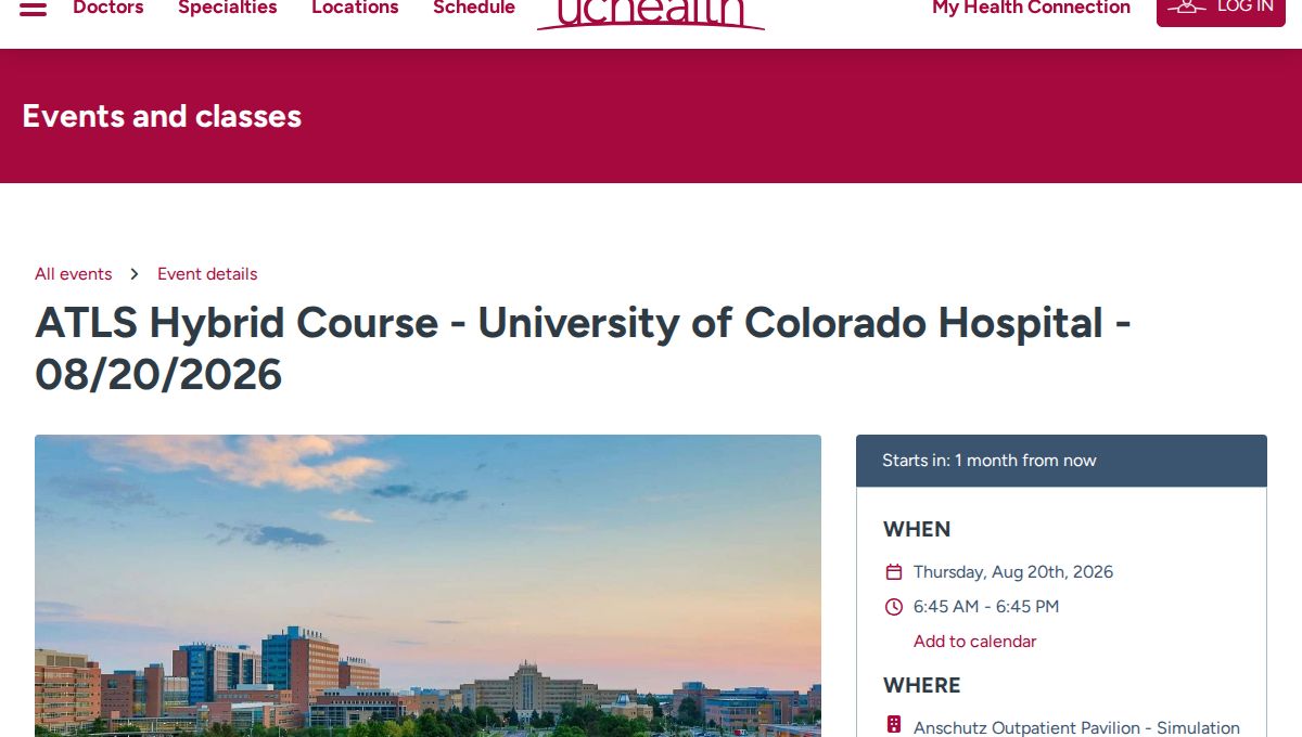 UCHealth ATLS Hybrid Course – University of Colorado Hospital