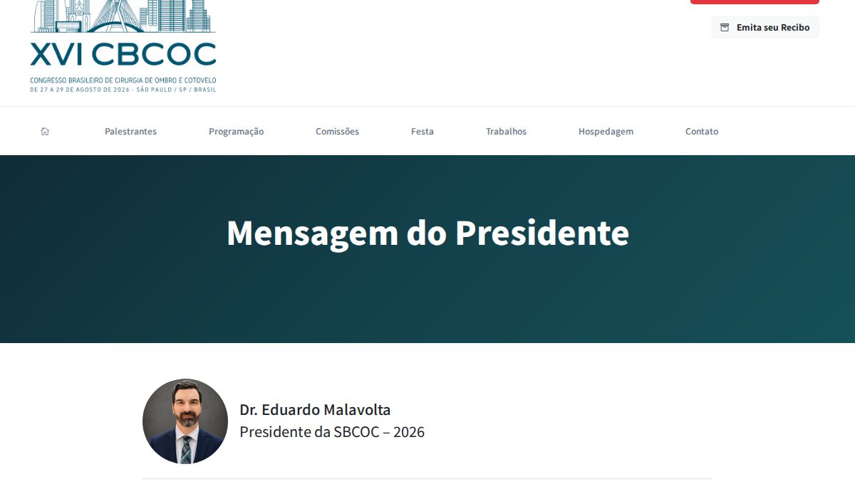 XVI Congresso Brasileiro de Cirurgia do Ombro e Cotovelo