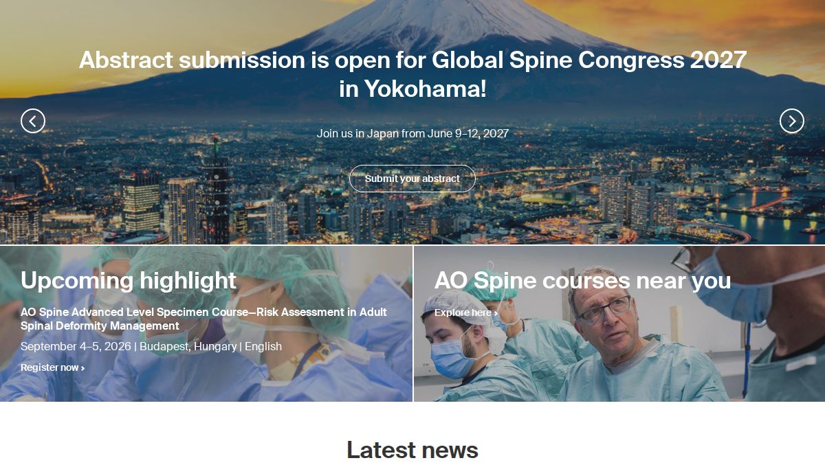 AO Spine Advanced Level Specimen Course: Risk Assessment in Adult Spinal Deformity Management