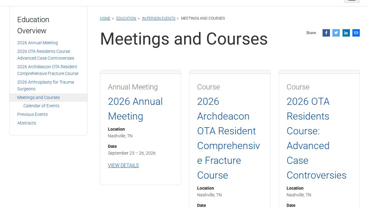Archdeacon OTA Resident Comprehensive Fracture Course