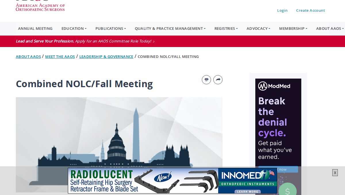 AAOS Combined National Orthopaedic Leadership Conference (NOLC) / Fall Meeting 2026