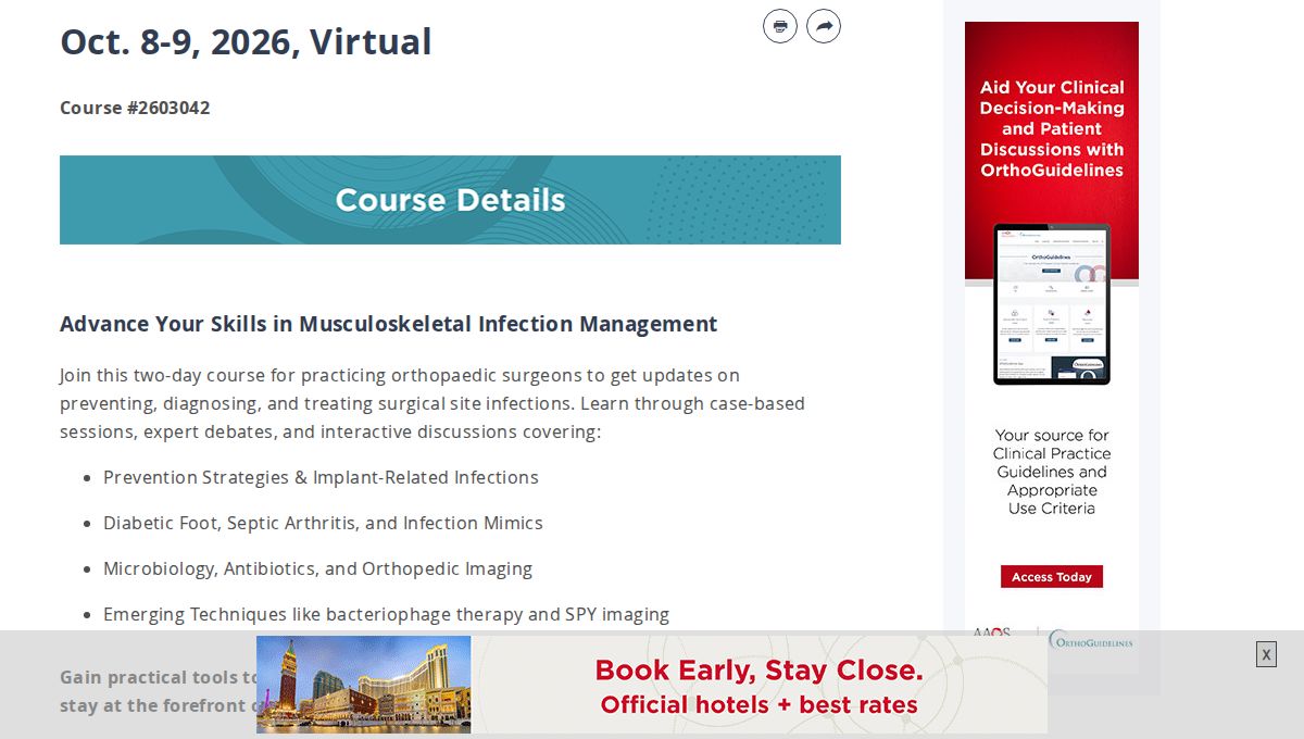 AAOS Orthopaedic Infectious Diseases Course