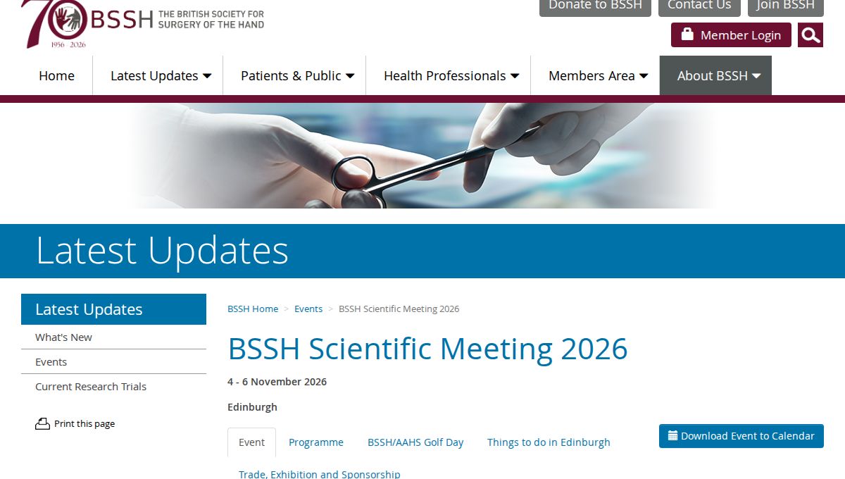 BSSH Scientific Meeting 2026