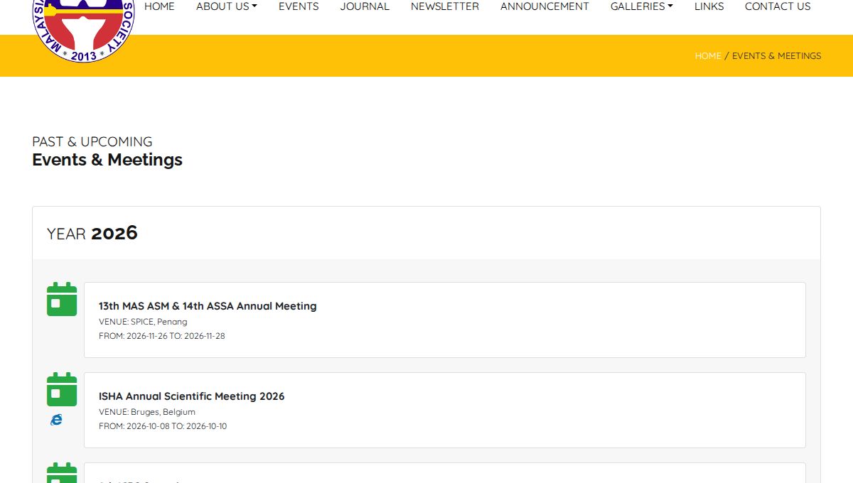 13th MAS ASM & 14th ASSA Annual Meeting