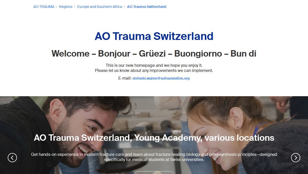 AO Trauma Course—Basic Principles of Fracture Management for Swiss Surgeons