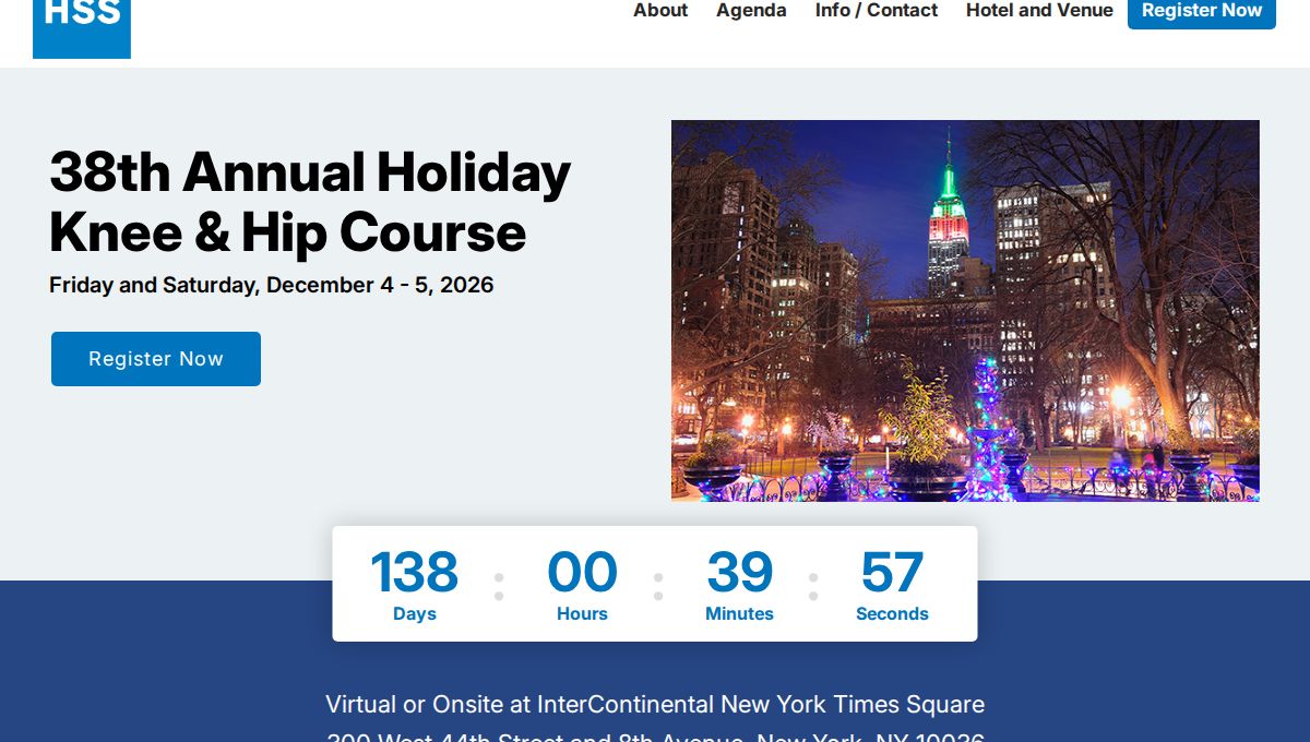 38th Annual HSS Holiday Knee & Hip Course