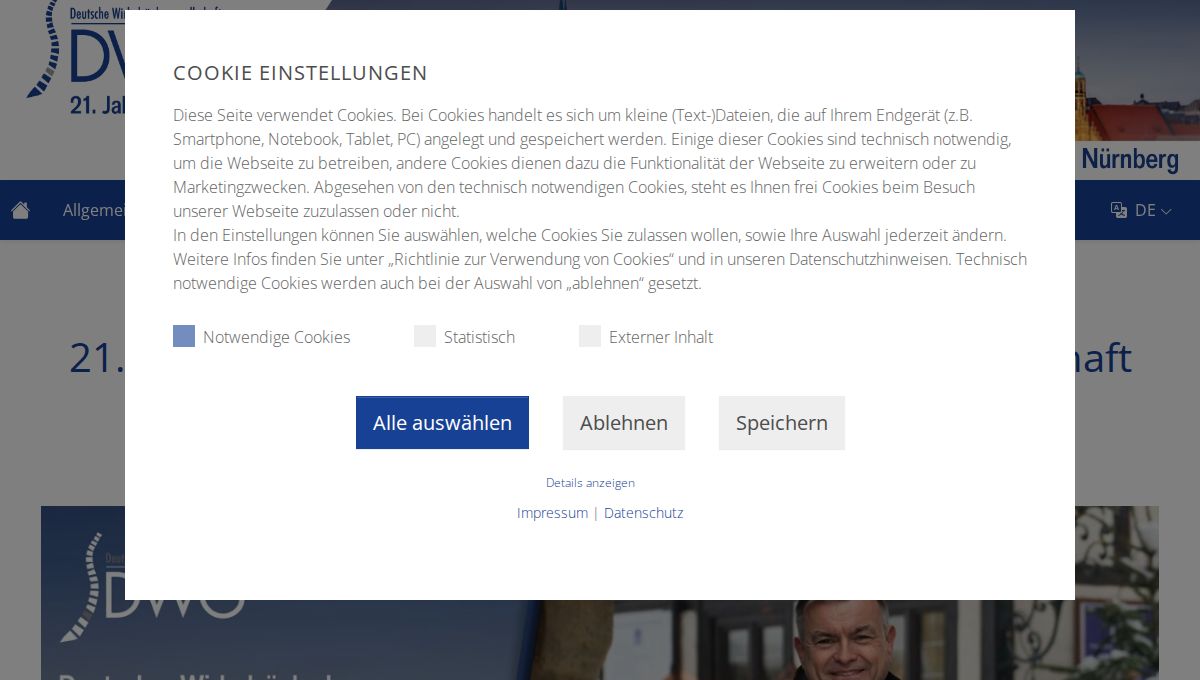 21. Jahrestagung der Deutschen Wirbelsäulengesellschaft