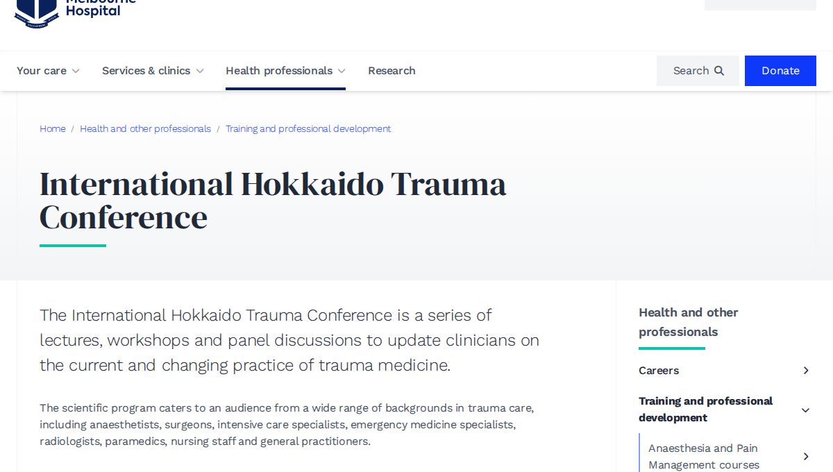 International Hokkaido Trauma Conference