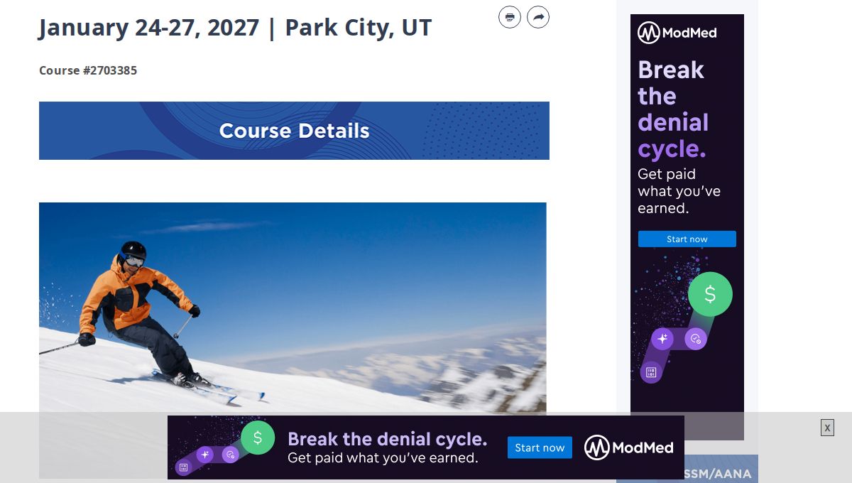 27th Annual AAOS/AOSSM/AANA Sports Medicine Course