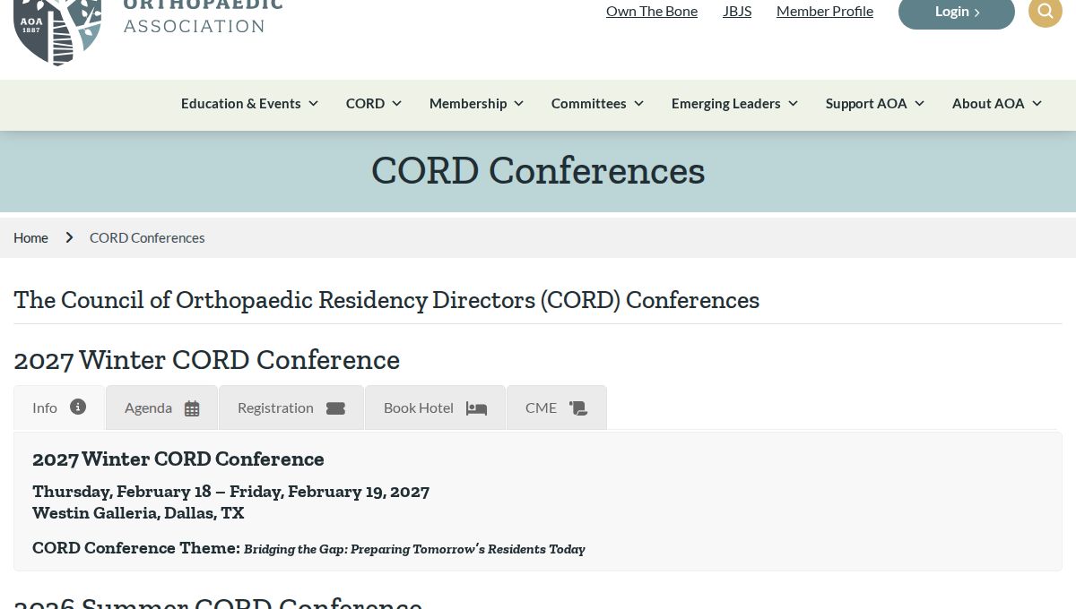 AOA / CORD 2027 Winter Conference