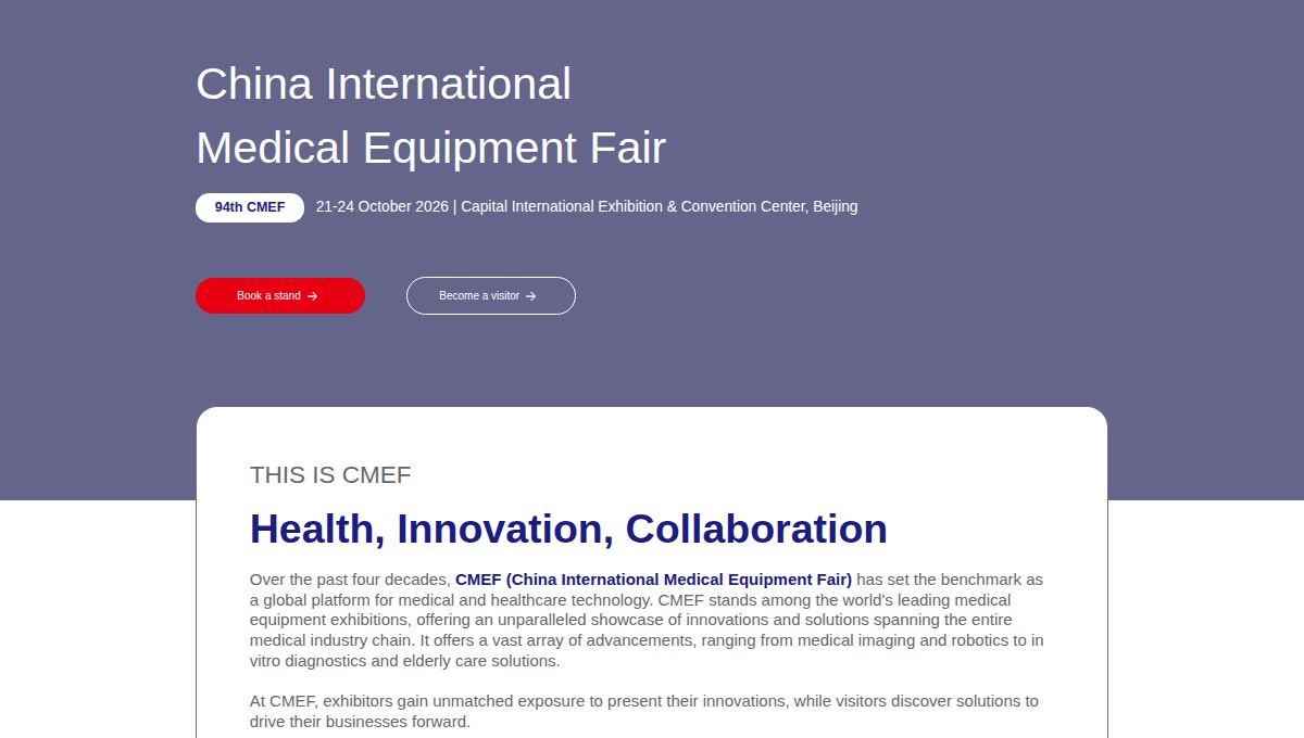 Shanghai CMEF Medical Equipment Fair 2027