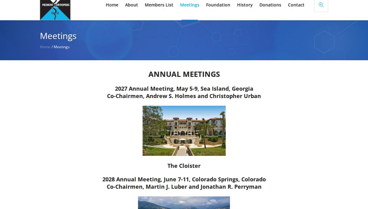 Piedmont Orthopedic Society 74th Annual Meeting