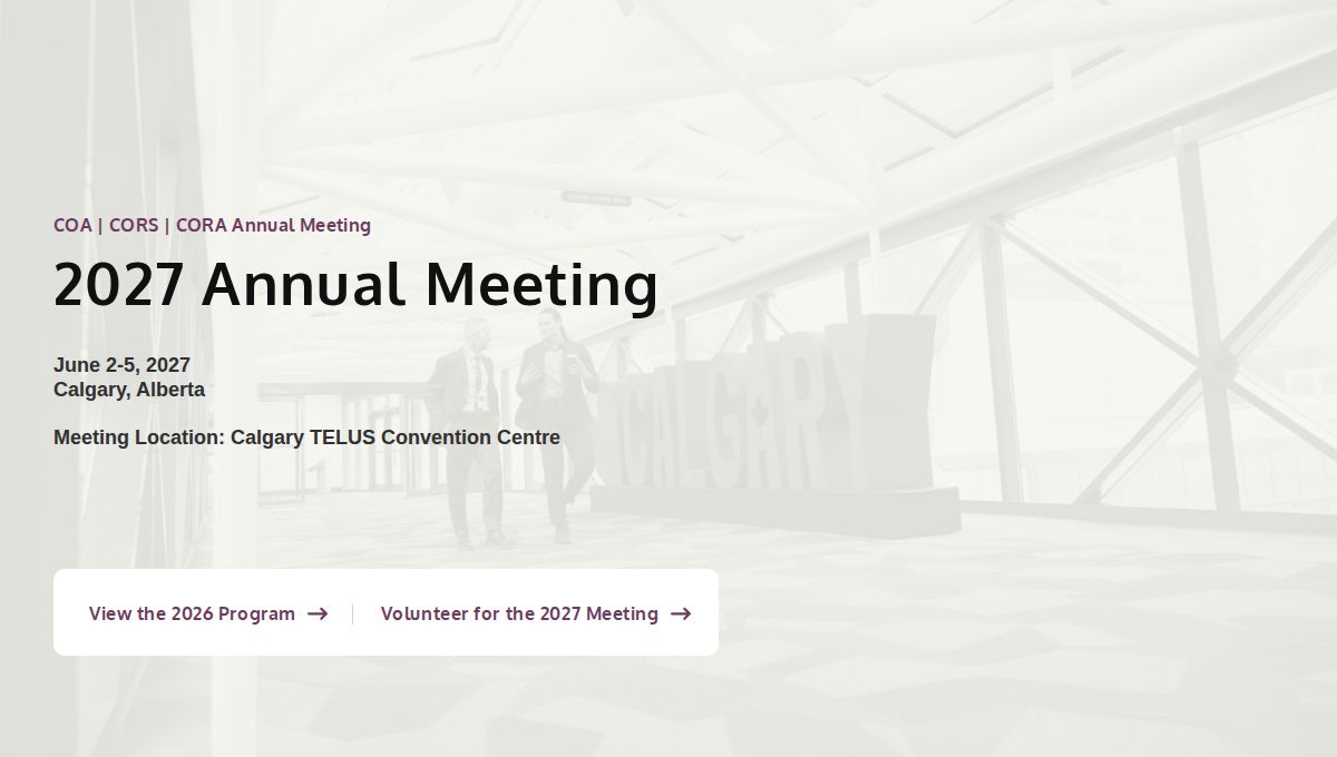 2027 COA CORS CORA Annual Meeting