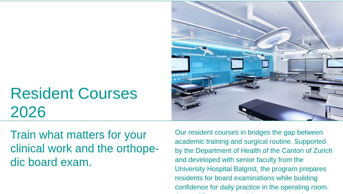 Orthopedic Resident Courses 2026