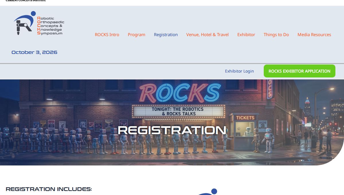 ROCKS – Robotic Orthopaedic Concepts & Knowledge Symposium (3rd Annual – Cleveland Clinic, dates TBD 2026)