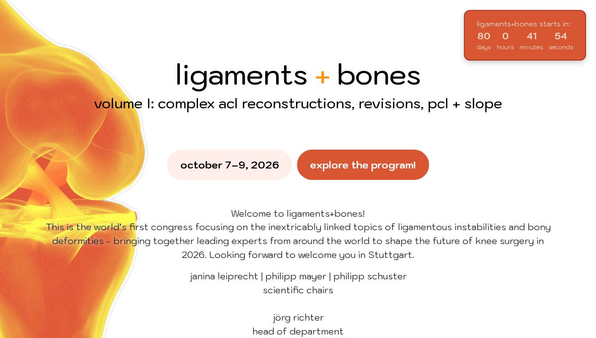 LIBO Conference 2026 (Ligaments + Bones)