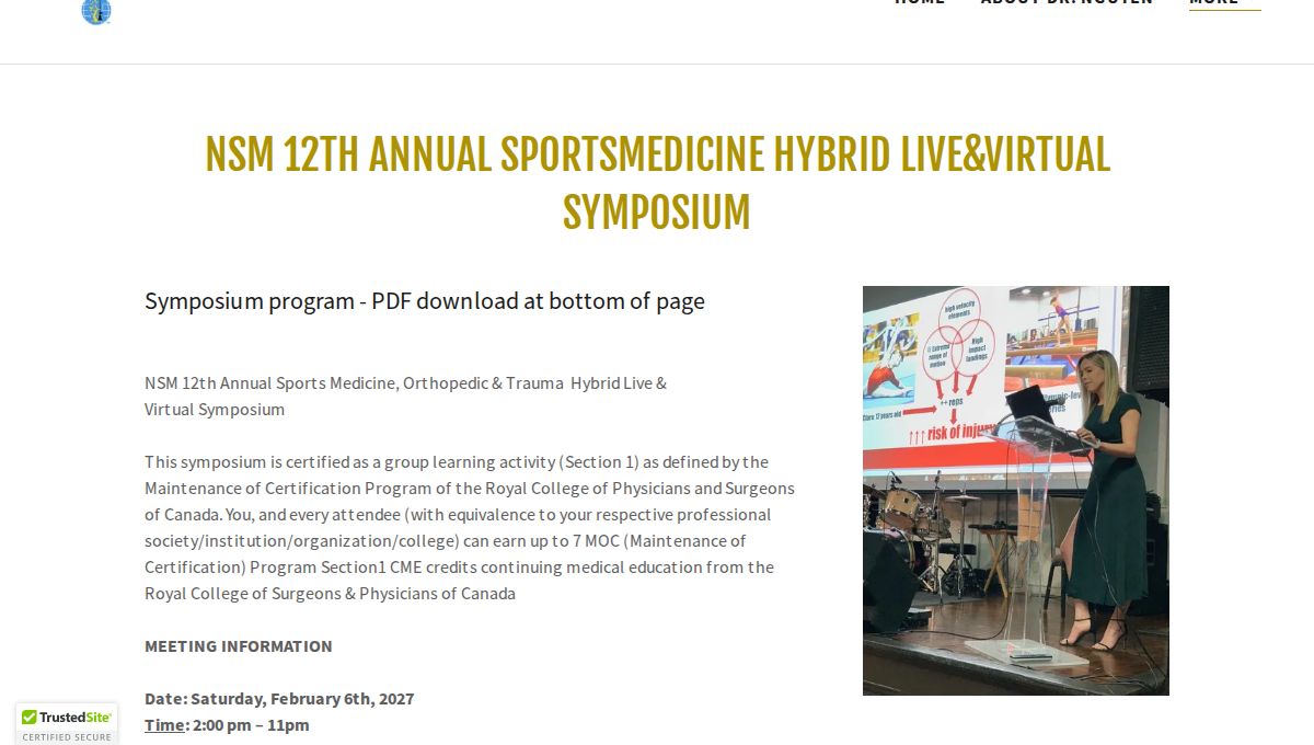 12th Annual Nguyen Sports Medicine, Orthopedic & Trauma Hybrid Live & Virtual Symposium 2027