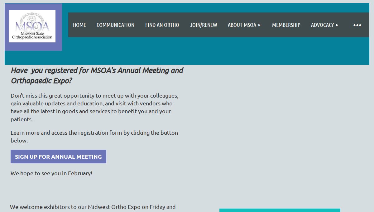 MSOA 58th Annual Meeting — Missouri State Orthopaedic Association 2027