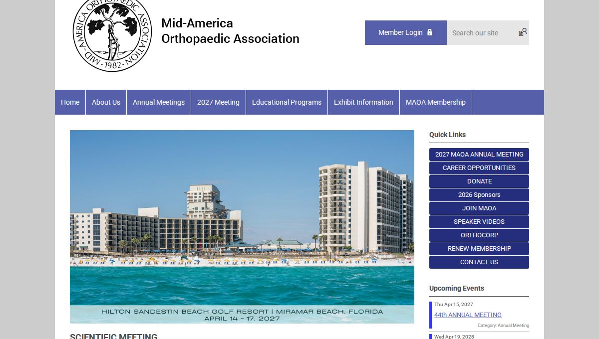 Massachusetts Academy of Orthopaedic Assistants (MAOA) 44th Annual Meeting 2027