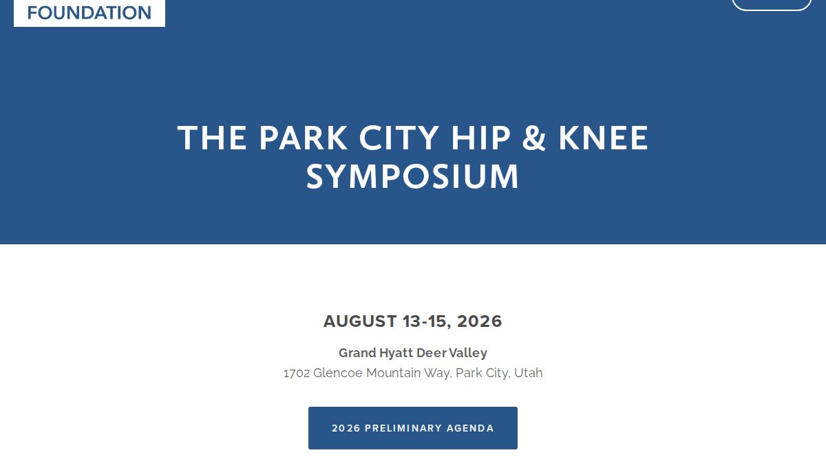 13th Annual Park City Hip & Knee (PCHK) Symposium 2027