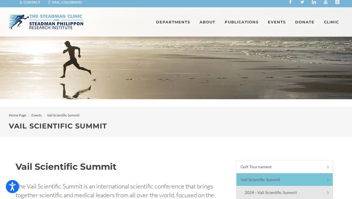 Vail Scientific Summit 2027 (SPRI – 11th annual research summit, dates TBD)