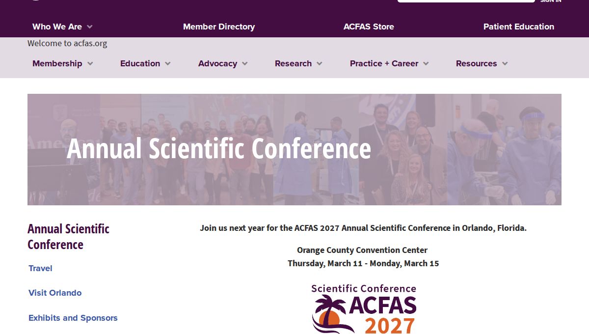 ACFAS 85th Annual Scientific Conference 2027
