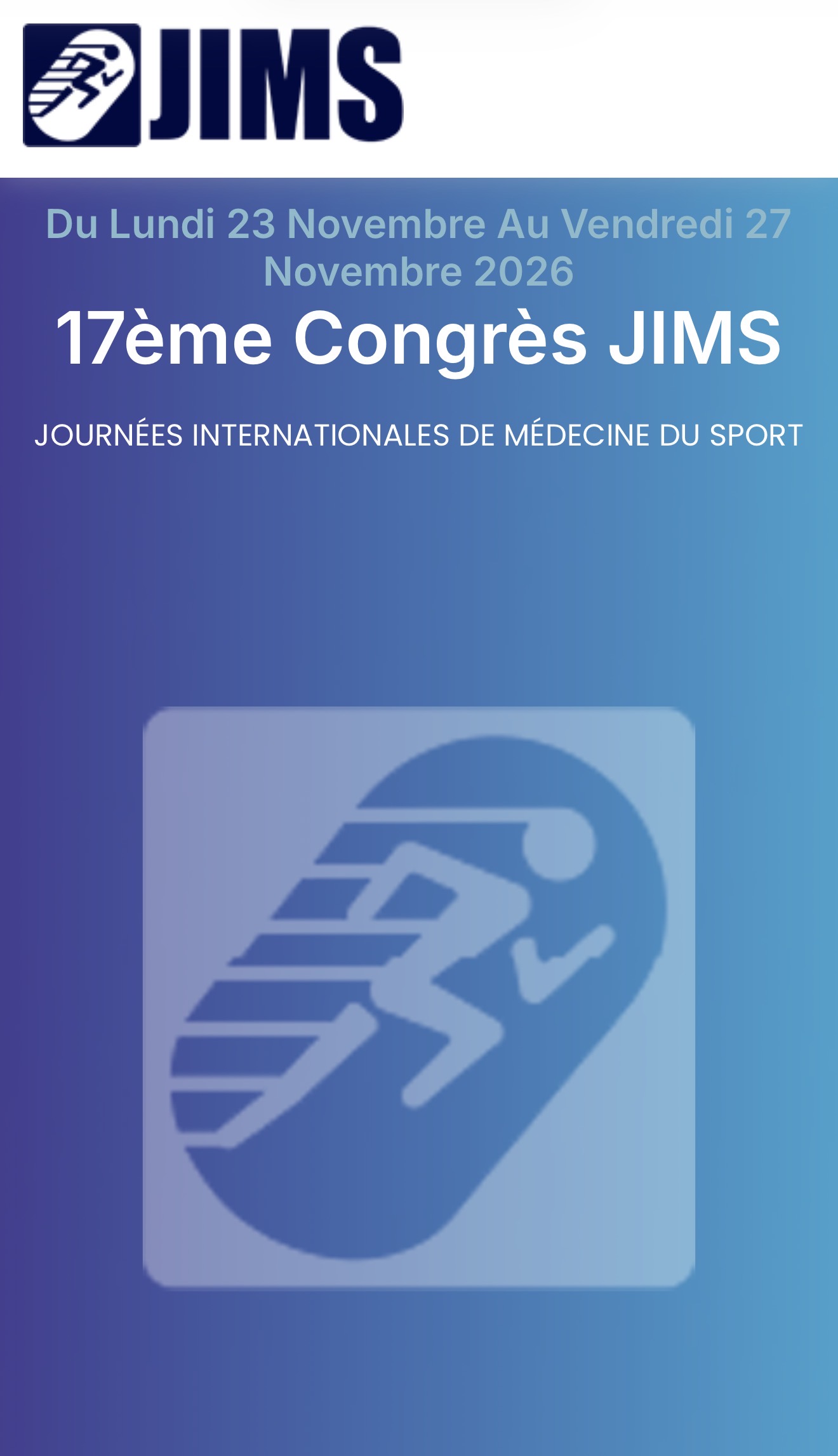 17ème Congrès JIMS – Journées Internationales de Médecine du Sport