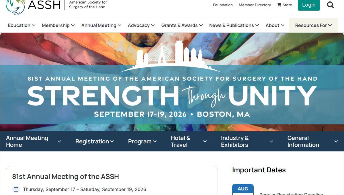 ASSH Digit Widget Cadaver Lab at Annual Meeting 2026