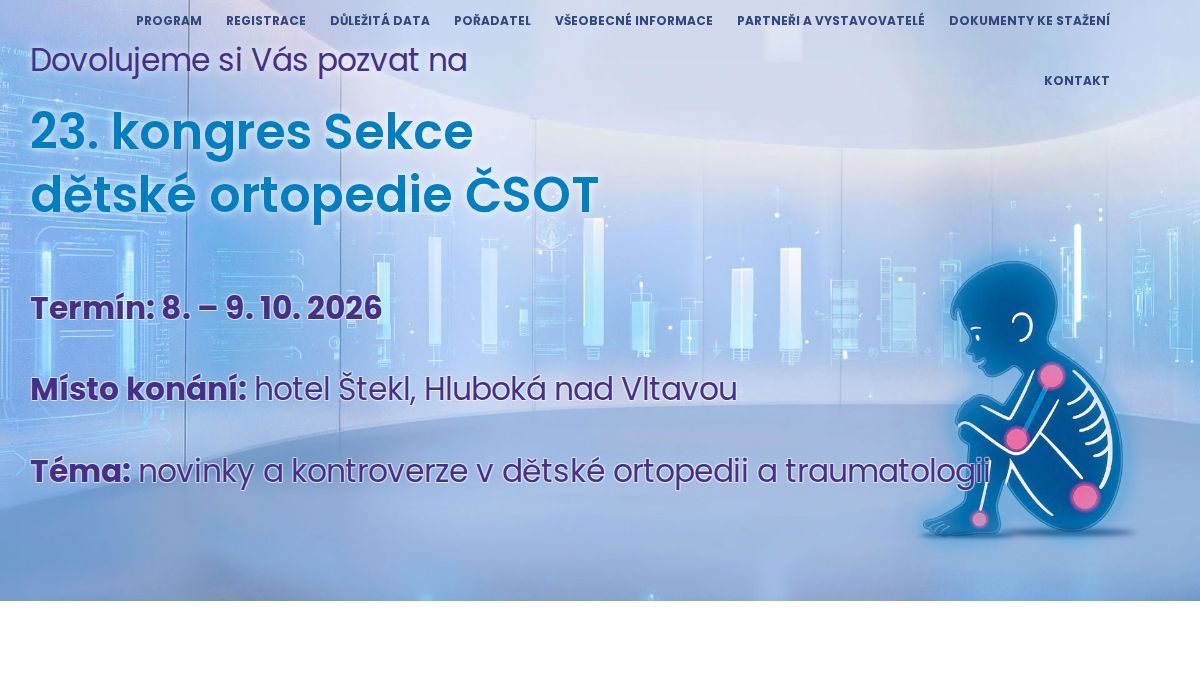 23. kongres Sekce dětské ortopedie ČSOT