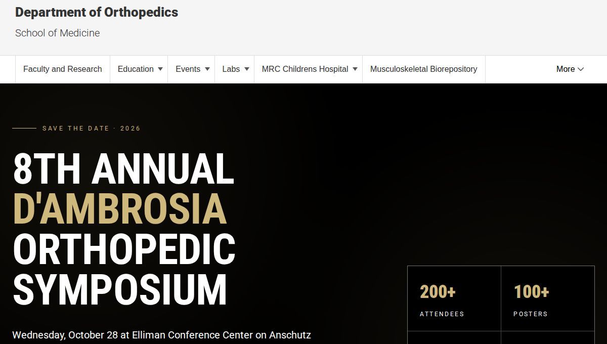2026 D'Ambrosia Orthopedic Research Symposium (8th Annual)
