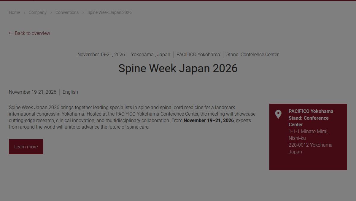Spine Week Japan 2026