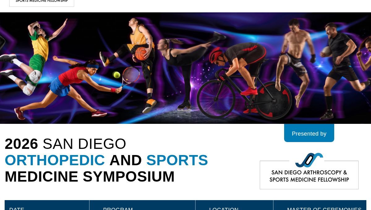 San Diego Orthopedic & Sports Medicine Symposium 2027
