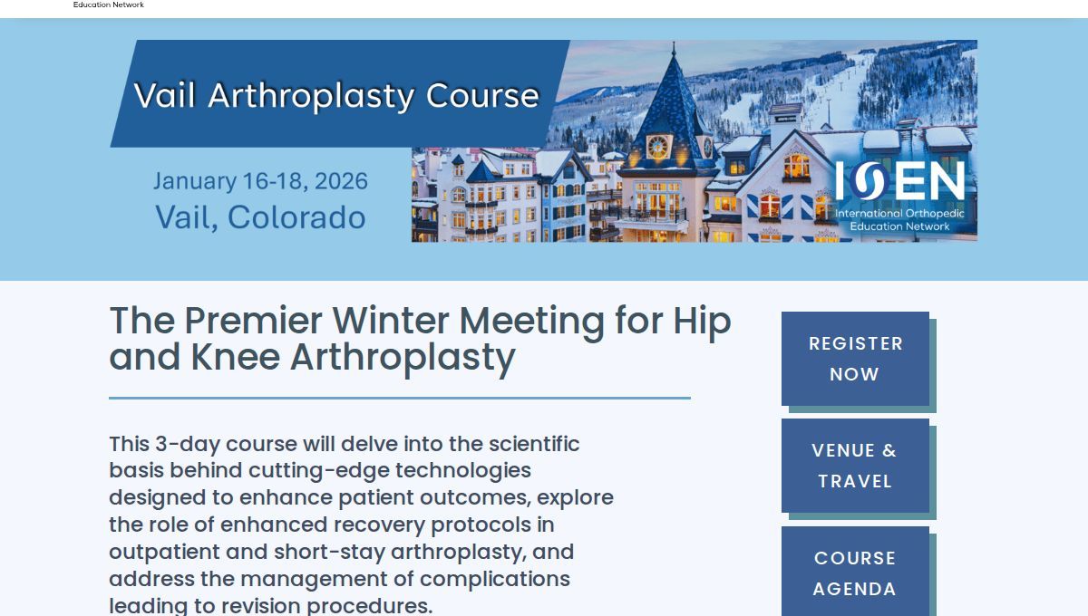 IOEN Vail Arthroplasty Course 2027