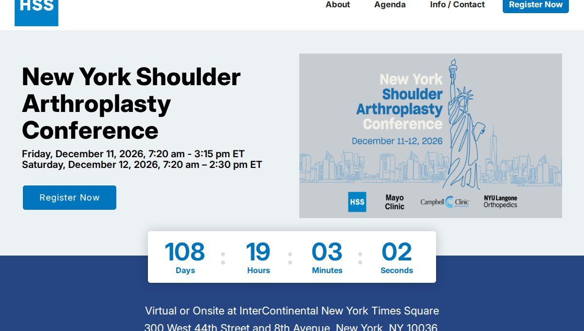2026 New York Shoulder Arthroplasty Conference (HSS)