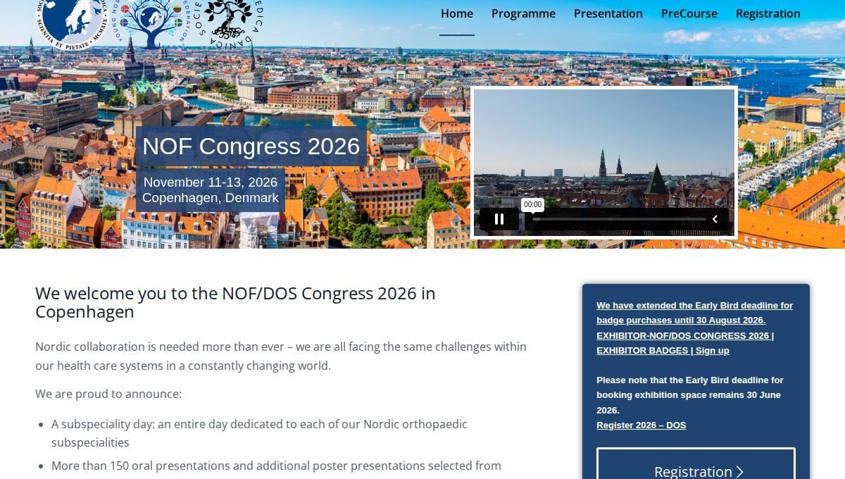 DOS Kongressen + NOF Congress 2026 (congrès dano-nordique)