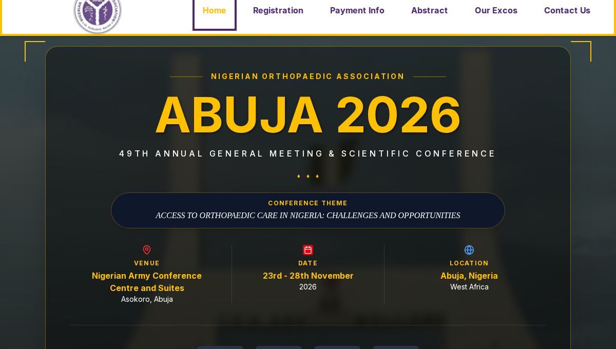 49th Nigerian Orthopaedic Association AGM & Scientific Conference